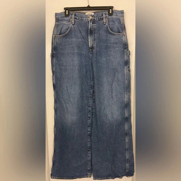 AGOLDE Magda Carpenter Jeans in Darkness Blue Size 29 - Picture 6 of 13